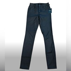 #190 OAT New York Mid-Rise Black Faux Leather Skinny